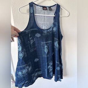 Harley-Davidson Navy and Gray Graphic Tank